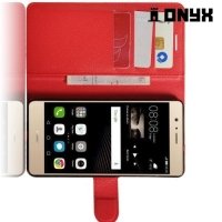 Чехол книжка для Huawei P9 lite - Красный