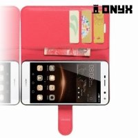 Чехол книжка для Huawei Y5 2017 / Y6 2017 - Красный