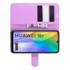 Чехол книжка для Huawei Y6p отделения для карт и подставка Фиолетовый