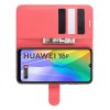 Чехол книжка для Huawei Y6p отделения для карт и подставка Красный