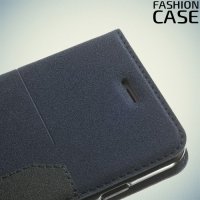 Чехол книжка для iPhone 6S / 6 с скрытой магнитной застежкой - Синий