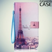 Чехол книжка для iPhone 8 Plus / 7 Plus - с рисунком Париж
