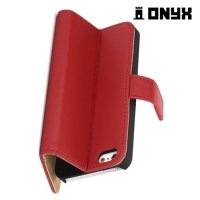 Чехол книжка для iPhone SE - Красный