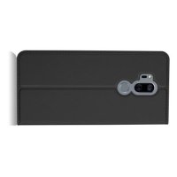 Чехол книжка для LG G7 ThinQ с магнитом и отделением для карты - Черный