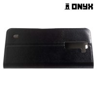 Чехол книжка для LG K8 K350E - Черный