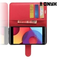Чехол книжка для LG Q8 - Красный
