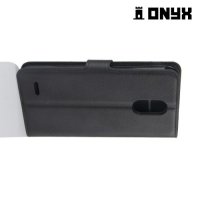 Чехол книжка для LG Stylus 3 M400DY - Черный