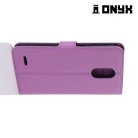 Чехол книжка для LG Stylus 3 M400DY - Фиолетовый
