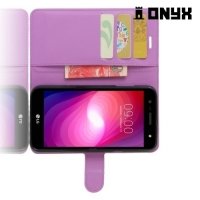 Чехол книжка для LG X Power 2 LGM320 - Фиолетовый