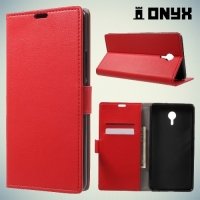Чехол книжка для Meizu M3 Max - Красный
