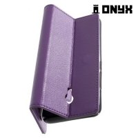Чехол книжка для Meizu m5 - Фиолетовый