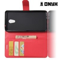 Чехол книжка для Meizu M5 Note - Красный