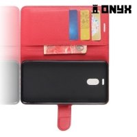 Чехол книжка для Meizu M6 Note - Красный