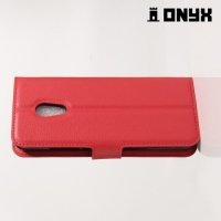 Чехол книжка для Meizu Pro 6 - Красный