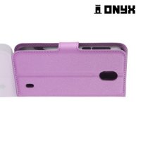 Чехол книжка для Nokia 1 - Фиолетовый