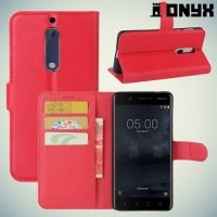 Чехол книжка для Nokia 5 - Красный