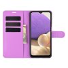 Чехол книжка для Samsung Galaxy A32 отделения для карт и подставка Фиолетовый