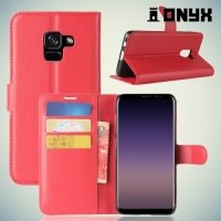 Чехол книжка для Samsung Galaxy A5 2018 SM-A530F - Красный
