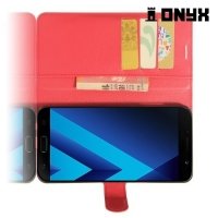 Чехол книжка для Samsung Galaxy A7 2017 SM-A720F - Красный