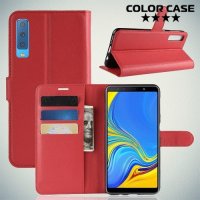 Чехол книжка для Samsung Galaxy A7 2018 SM-A750F - Красный