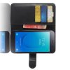 Чехол книжка для Samsung Galaxy J2 Core (2020) отделения для карт и подставка Черный