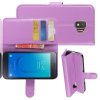 Чехол книжка для Samsung Galaxy J2 Core (2020) отделения для карт и подставка Фиолетовый