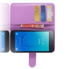 Чехол книжка для Samsung Galaxy J2 Core (2020) отделения для карт и подставка Фиолетовый