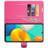Чехол книжка для Samsung Galaxy M32 отделения для карт и подставка Розовый