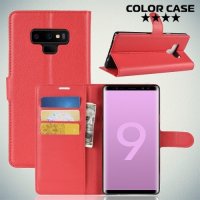 Чехол книжка для Samsung Galaxy Note 9 - Красный