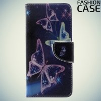 Чехол книжка для Samsung Galaxy S8 Plus - с рисунком Бабочка