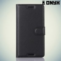 Чехол книжка для Sony Xperia X - Черный