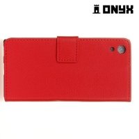 Onyx чехол книжка флип кейс для Sony Xperia XA1 - Красный