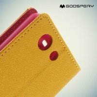 Чехол книжка для Sony Xperia Z3 Compact D5803 Mercury Goospery - Желтый