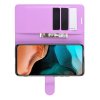 Чехол книжка для Xiaomi Poco F2 Pro отделения для карт и подставка Фиолетовый