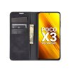 Чехол книжка для Xiaomi Poco X3 NFC с магнитом и отделением для карты - Черный