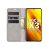 Чехол книжка для Xiaomi Poco X3 NFC с магнитом и отделением для карты - Серый