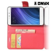 Чехол книжка для Xiaomi Redmi 4A - Красный