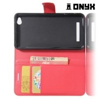 Чехол книжка для Xiaomi Redmi 4A - Красный