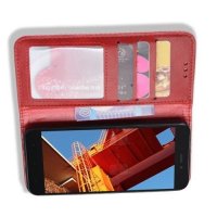 Чехол книжка для Xiaomi Redmi Go с магнитом и отделением для карты - Красный
