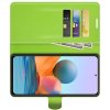 Чехол книжка для Xiaomi Redmi Note 10 Pro отделения для карт и подставка Зеленый