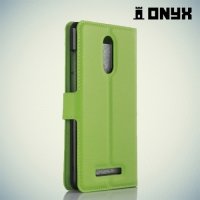 Чехол книжка для Xiaomi Redmi Note 3 - Зеленый