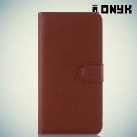 Чехол книжка для Xiaomi Redmi Note 3 - Коричневый