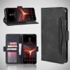Чехол книжка кошелек с отделениями для карт и подставкой для Asus ROG Phone 2 - Черный