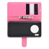 Чехол книжка кошелек с отделениями для карт и подставкой для Huawei Mate 30 - Светло-Розовый