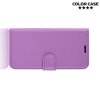 Чехол книжка кошелек с отделениями для карт и подставкой для Huawei nova 5 - Фиолетовый