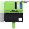 Чехол книжка кошелек с отделениями для карт и подставкой для iPhone 11 Pro Max - Зеленый
