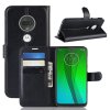 Чехол книжка кошелек с отделениями для карт и подставкой для Motorola Moto G7 - Черный