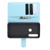 Чехол книжка кошелек с отделениями для карт и подставкой для Motorola Moto G8 Plus - Голубой