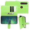 Чехол книжка кошелек с отделениями для карт и подставкой для Motorola Moto G8 Plus - Зеленый