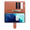 Чехол книжка кошелек с отделениями для карт и подставкой для OnePlus 7T Pro - Коричневый